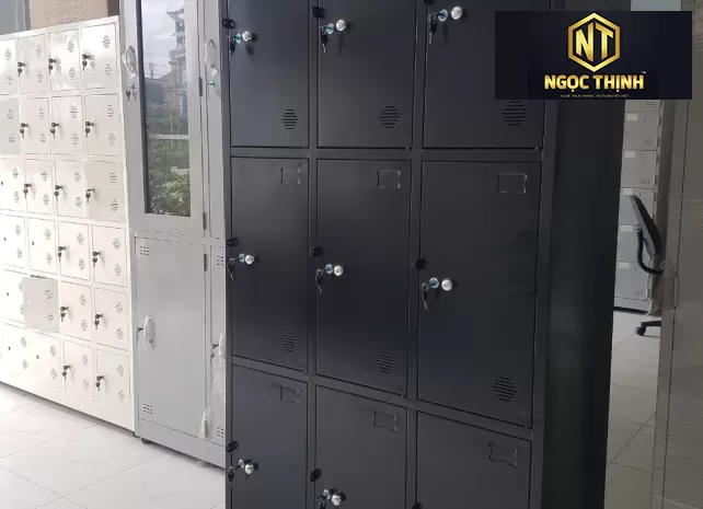 Tủ locker 9 ngăn màu đen